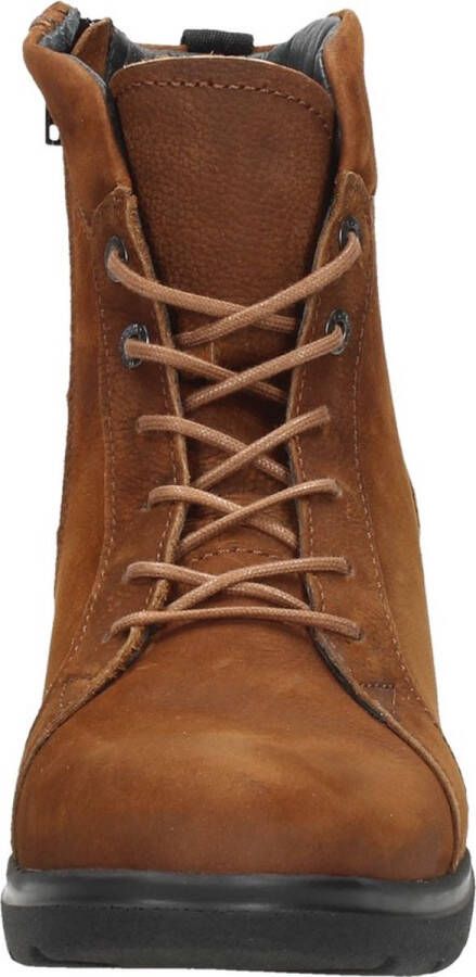 Wolky Midi Veterschoenen Hak cognac