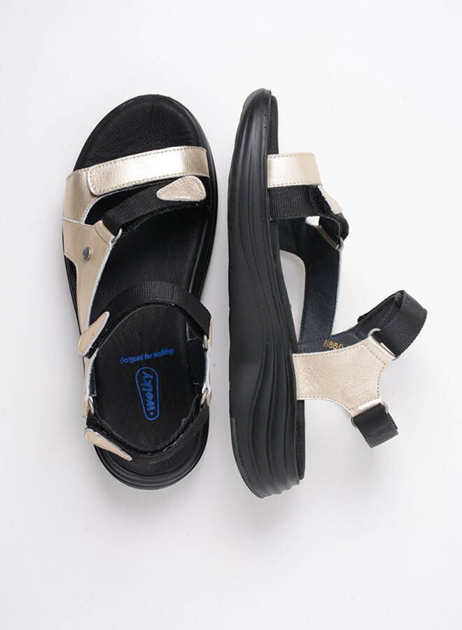 Wolky Sandalen Cirro goud leer