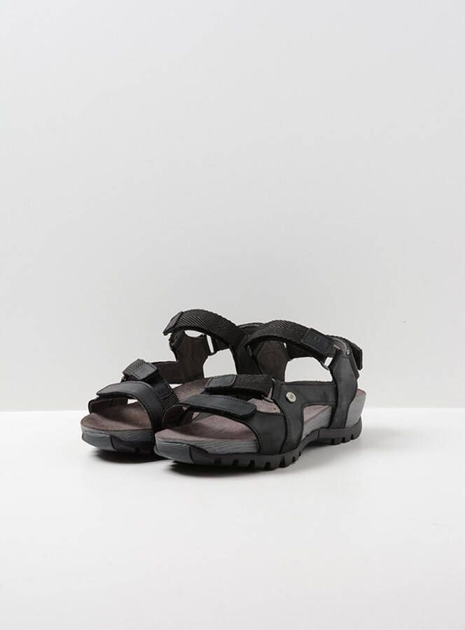 Wolky Sandalen Cradle zwart leer