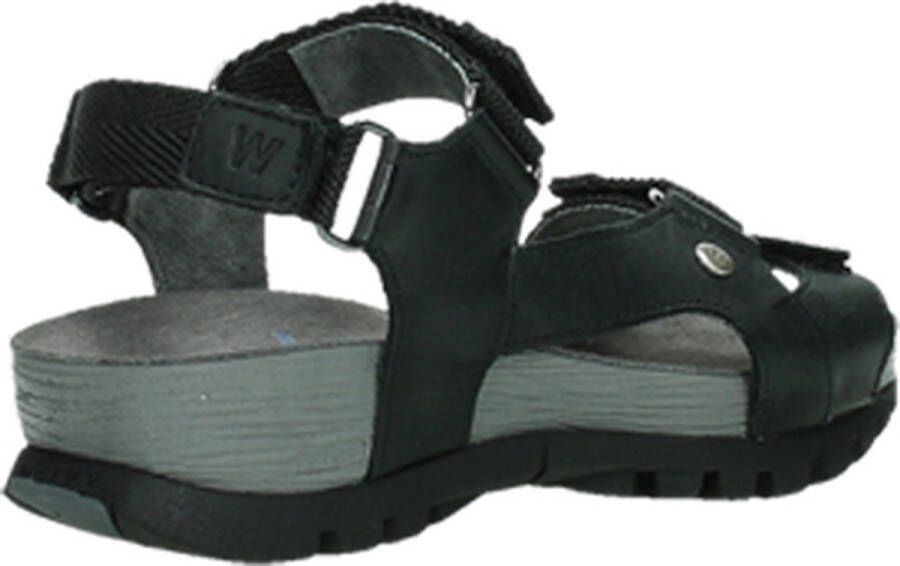 Wolky Sandalen Cradle zwart leer