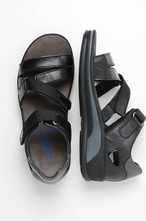 Wolky Sandalen Desh zwart leer