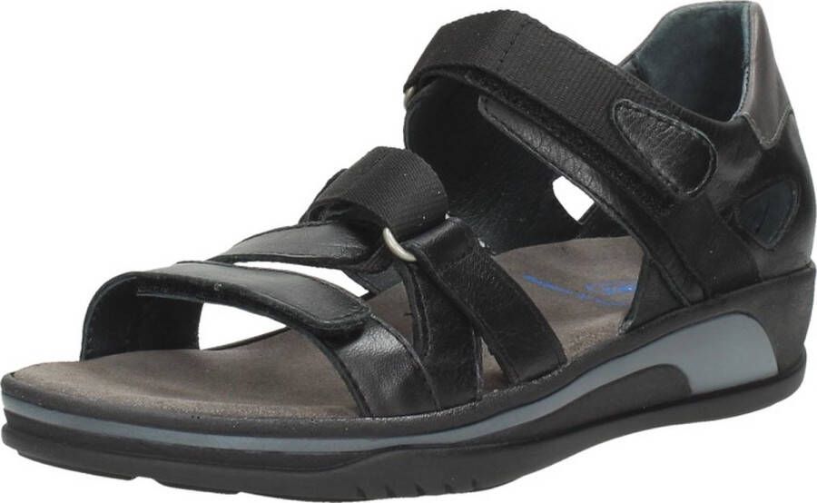 Wolky Sandalen Desh zwart leer