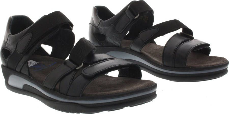 Wolky Sandalen Desh zwart leer