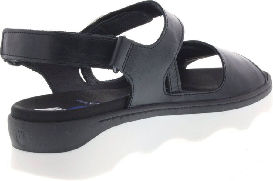 Wolky Sandalen Medusa zwart wit leer