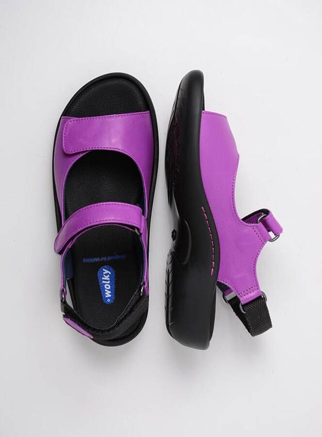 Wolky Sandalen Salvia fuchsia leer