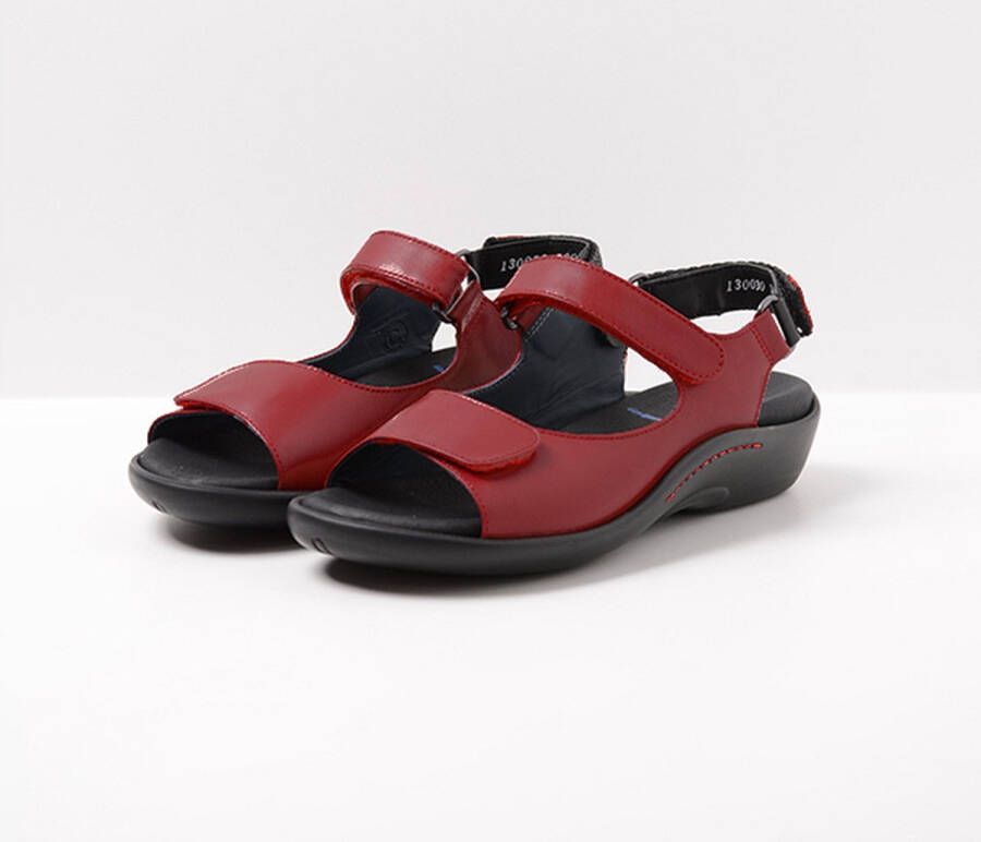 Wolky Sandalen Salvia rood leer