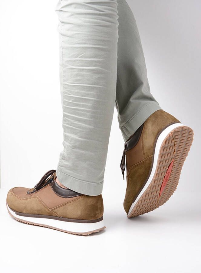 Wolky Shoe > Heren > Sneakers e-Runner taupe combi leer