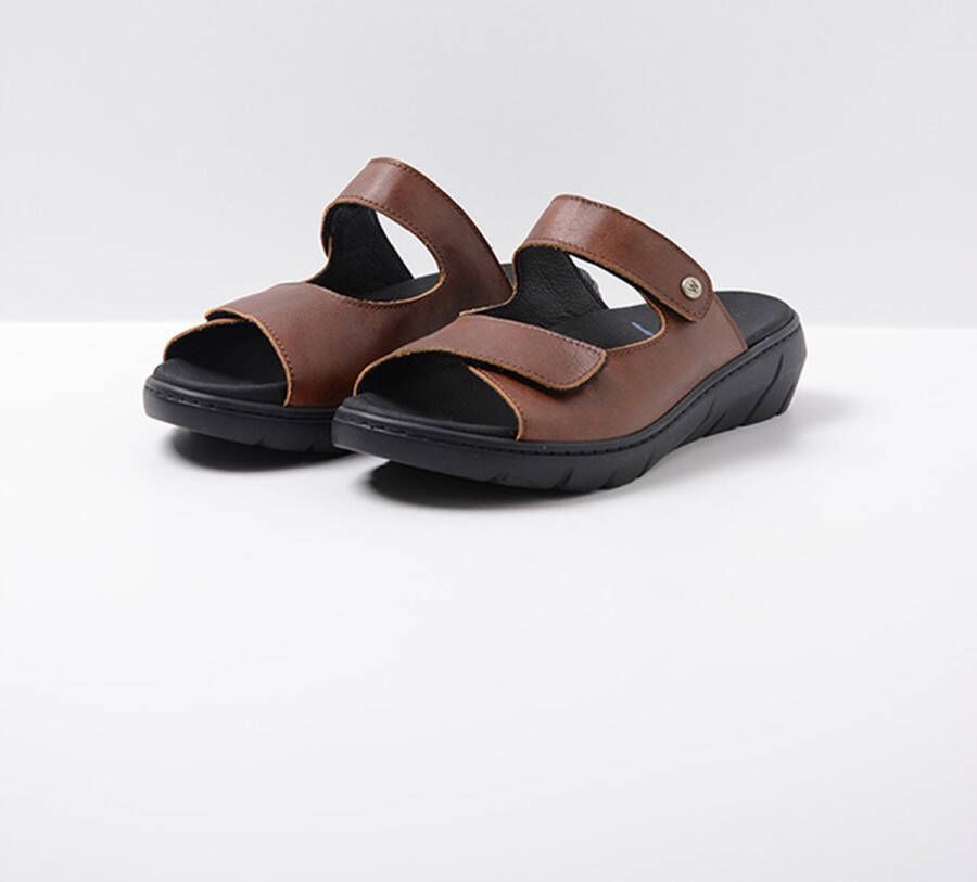 Wolky Slippers Cyprus cognac leer