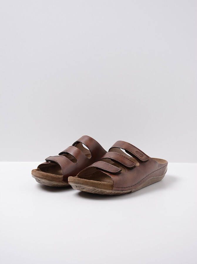 Wolky Slippers Nomad cognac geolied leer