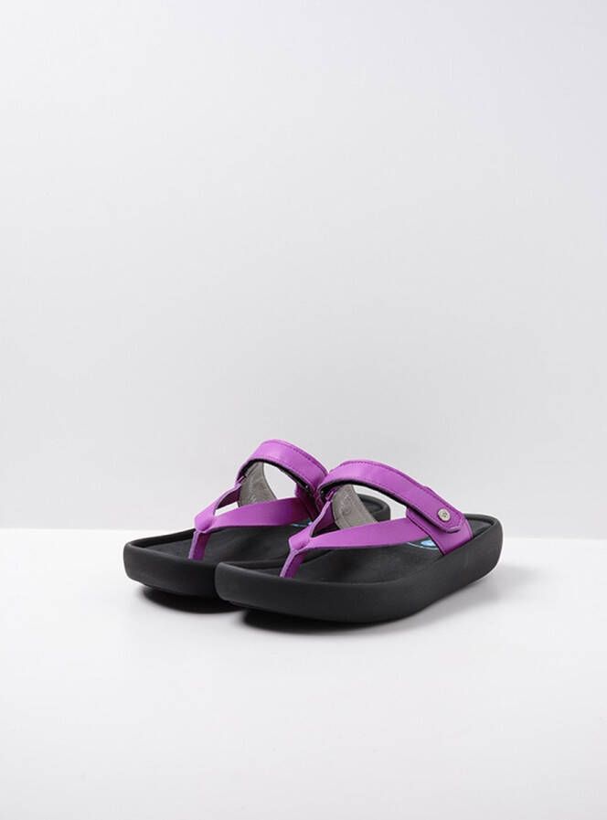 Wolky Slippers Peace fuchsia leer - Foto 4