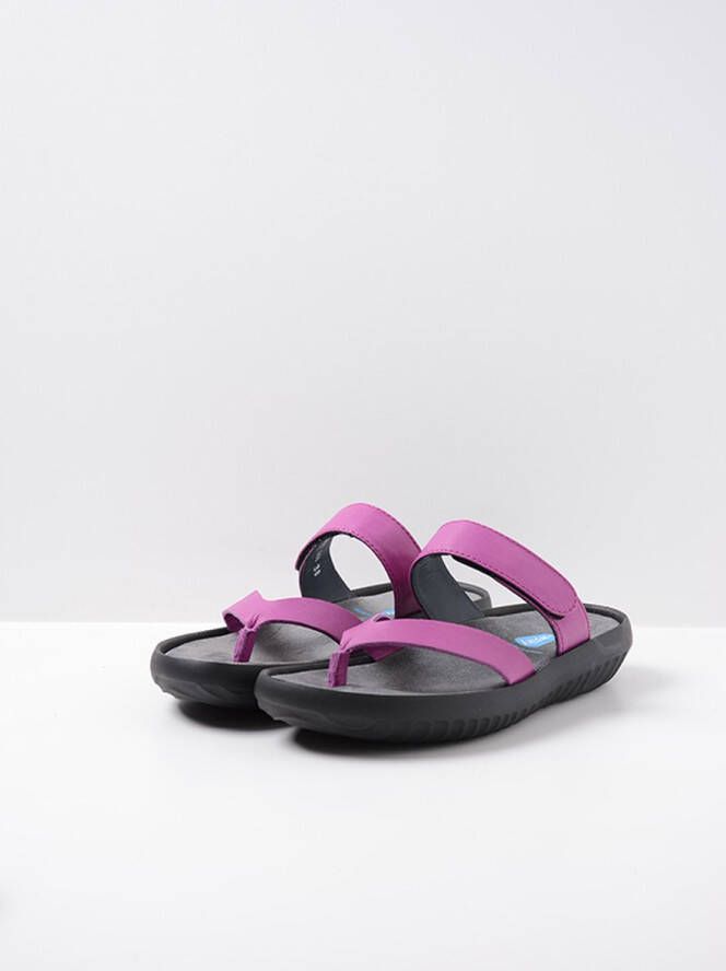 Wolky Slippers Tahiti fuchsia leer