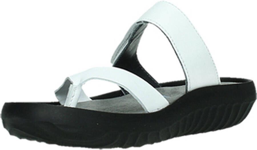 Wolky Slippers Tahiti wit leer