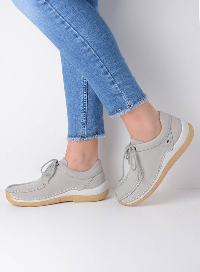 Wolky Sneakers Celebration lichtgrijs nubuck