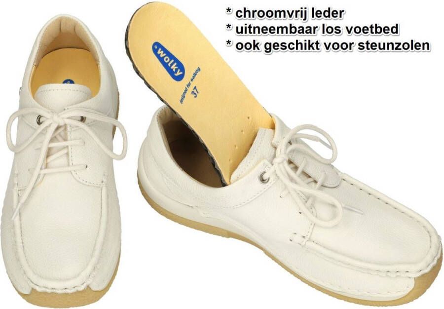 Wolky Veterschoenen Celebration wit leer