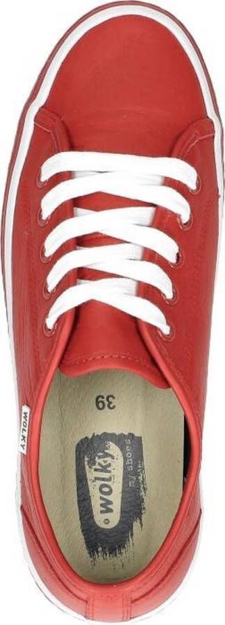 Wolky Lage Sneakers 01230 Linda 30500 rood leer Schoenen