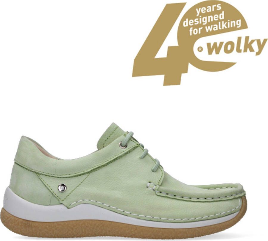 Wolky Veterschoenen Celebration lichtgroen nubuck