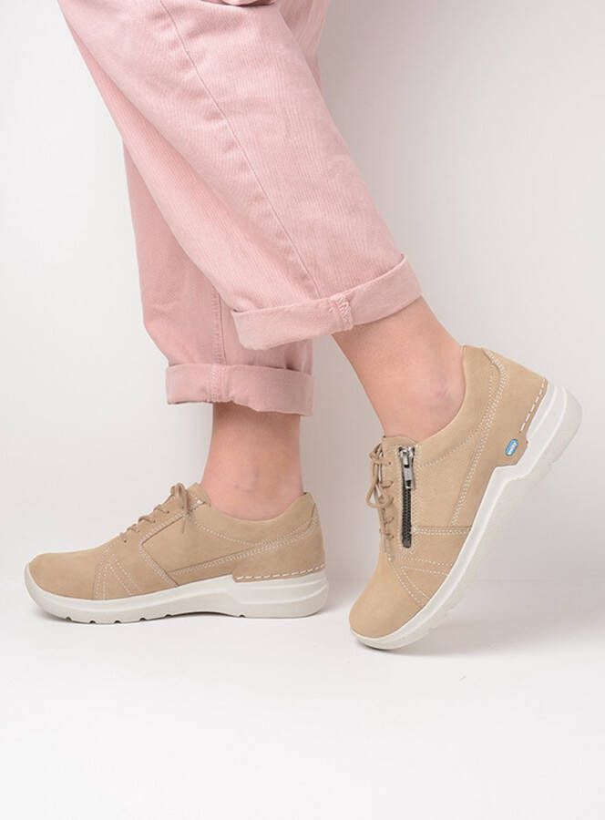 Wolky Veterschoenen Feltwell beige nubuck