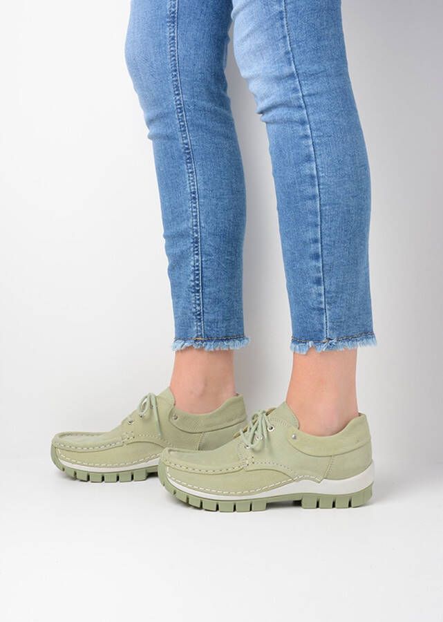 Wolky Veterschoenen Fly Summer lichtgroen nubuck