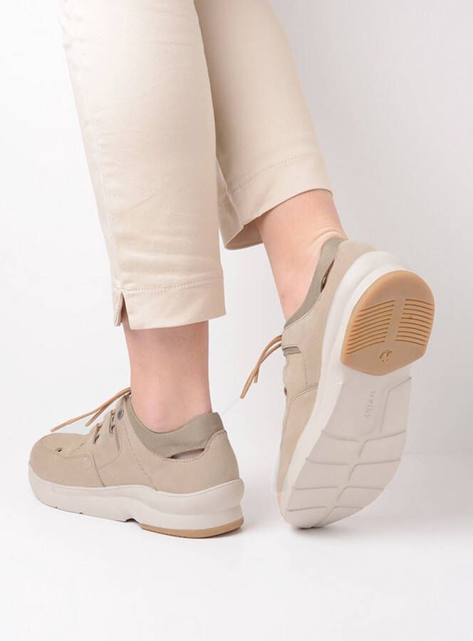 Wolky Veterschoenen Galena beige nubuck