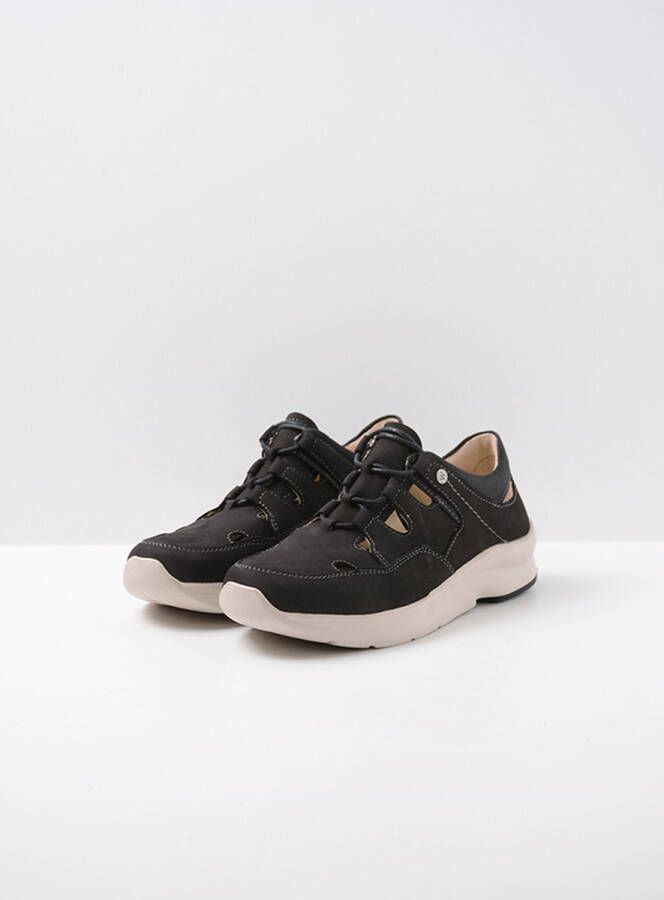 Wolky Veterschoenen Galena zwart zomer nubuck