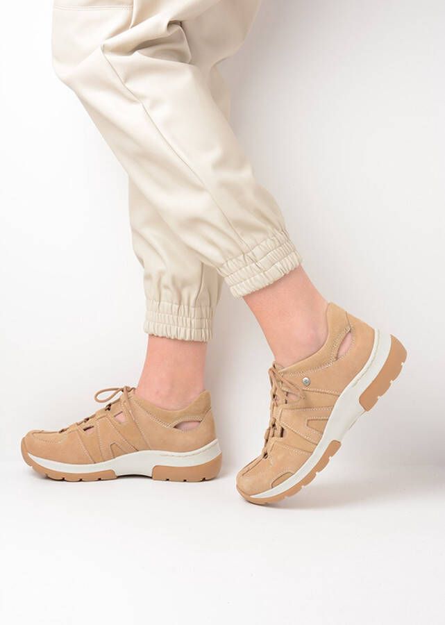 Wolky Veterschoenen Nortec beige nubuck