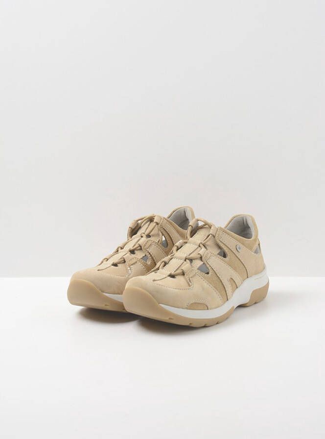 Wolky Veterschoenen Nortec beige nubuck