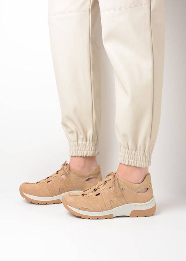 Wolky Veterschoenen Nortec beige nubuck