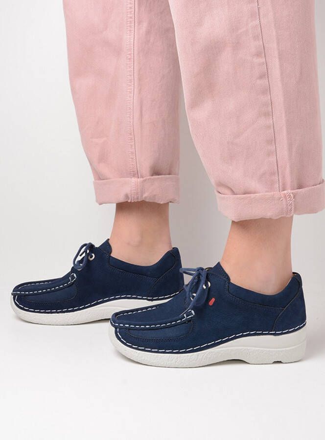 Wolky Veterschoenen Roll Shoe denim nubuck