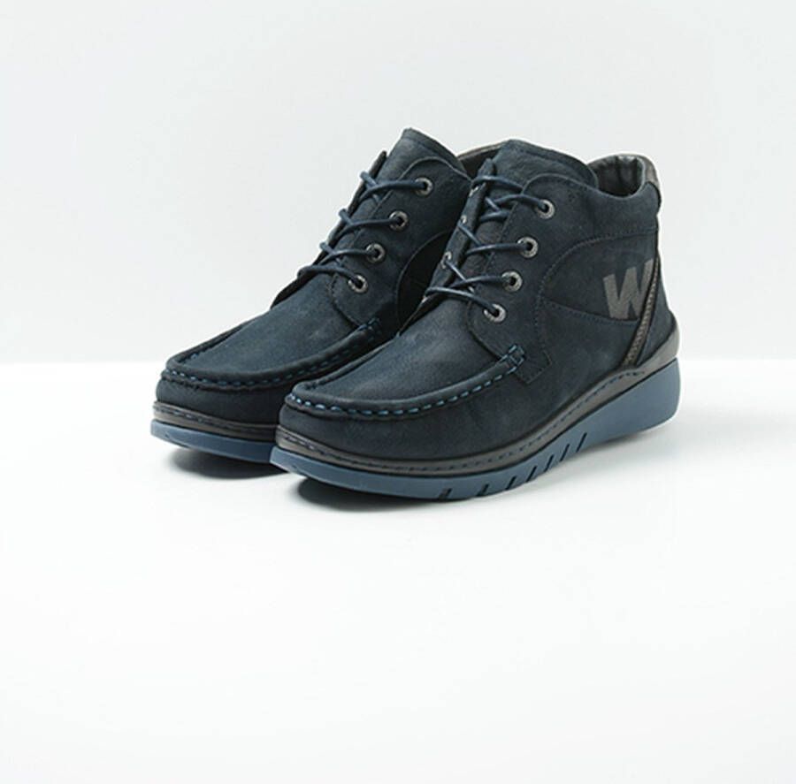 Wolky Veterschoenen Zoom donkerblauw Nubuck