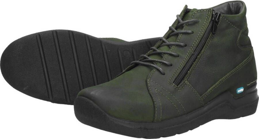 Wolky Why Veterschoenen Hoog groen