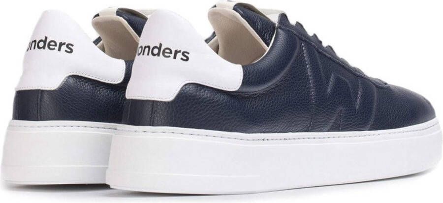 Wonders Blauwe Leren Herensneaker Blue Heren