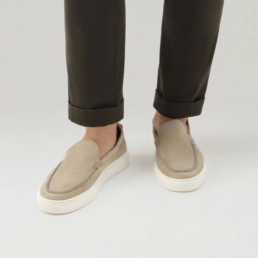 Woolrich Boat Slip On Heren Loafers Instappers Heren Beige