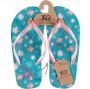 XQ Footwear Slippers Bladeren Meisjes Roze blauw - Thumbnail 4