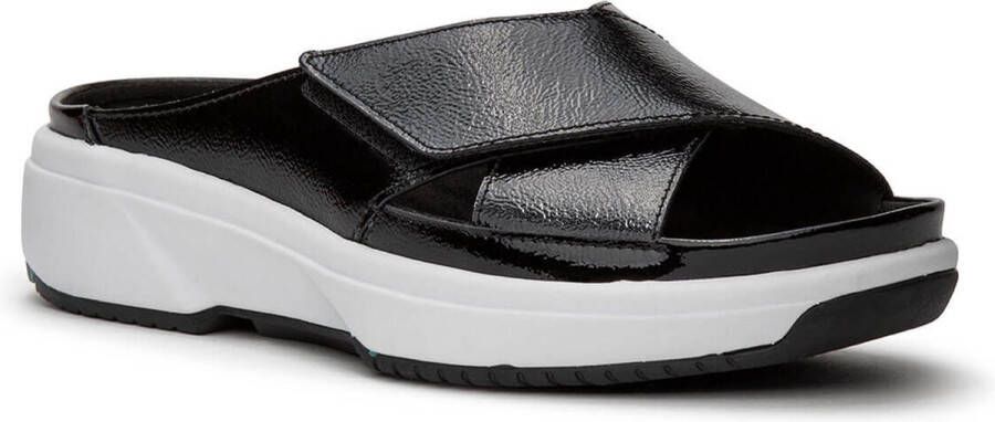 Xsensible 30703 Barbados Zwart lak slipper G H Kleur Zwart)