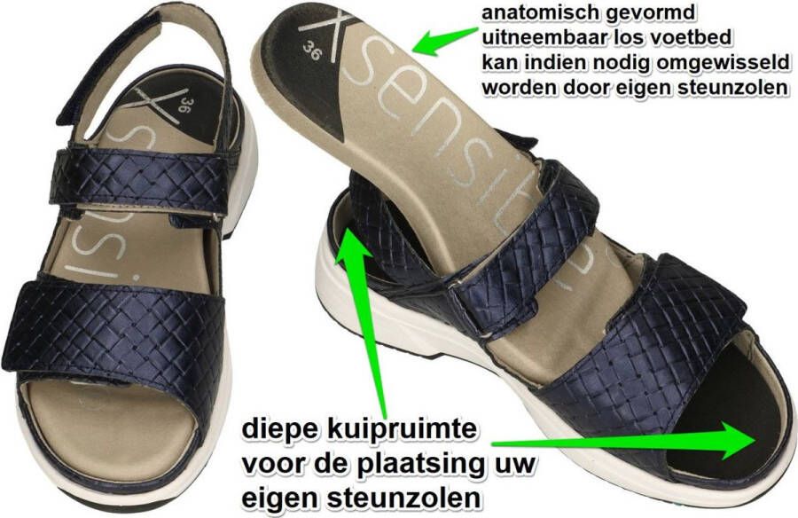 Xsensible -Dames blauw donker sandalen