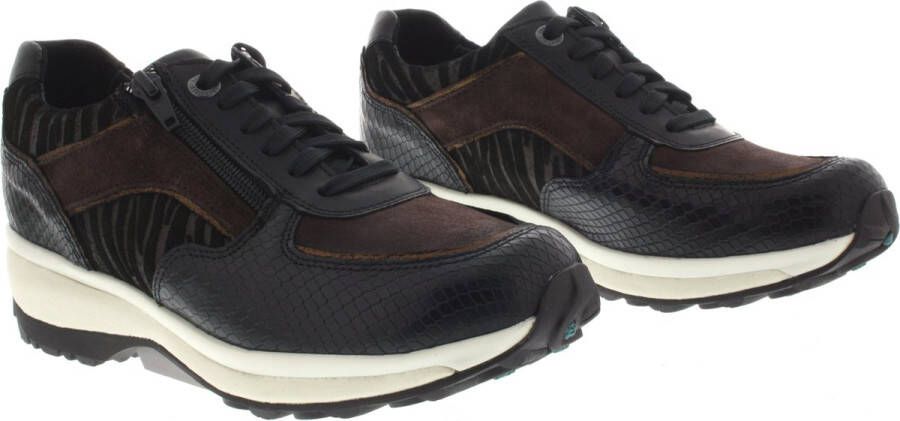 Xsensible Dames Veterschoenen Lucca Black Combi Zwart