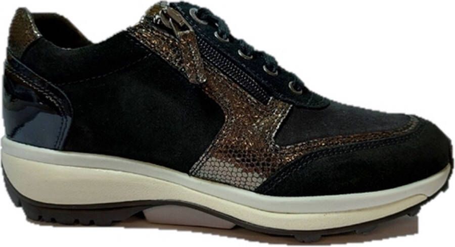 Xsensible Dames Veterschoenen Wembley Black bronze Zwart