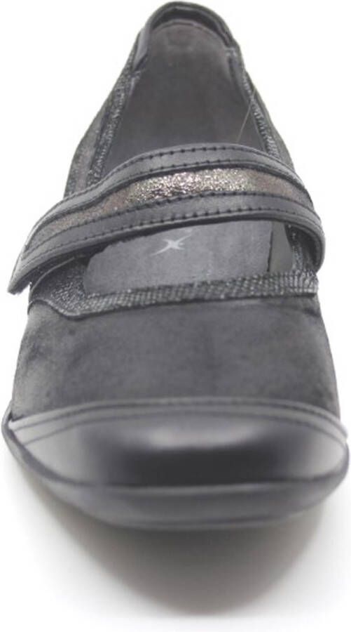 Xsensible LIPARI 10072.2.026 Zwart combi bandschoenen wijdte H met stretch