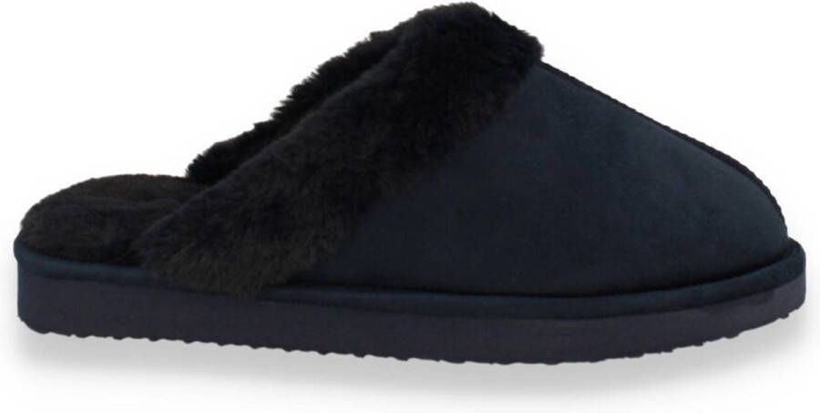 Ysabel Mora Pantoffels heren blauw suede | slippers - Foto 2