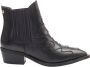 Fabienne Chapot Western Stijl Zwart Leren Enkellaarzen Black Dames - Thumbnail 2