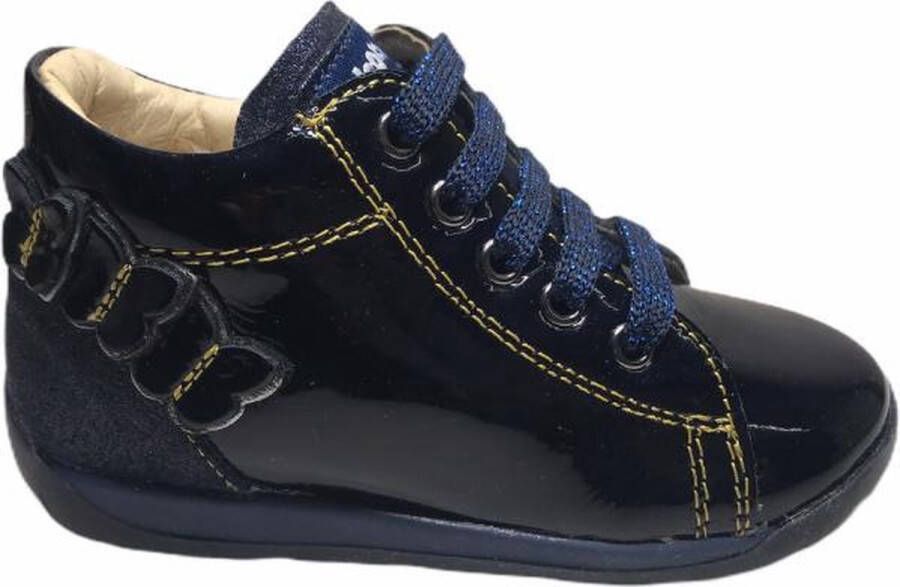 Falcotto 3 vlinders veter schoenen 1605 lak navy