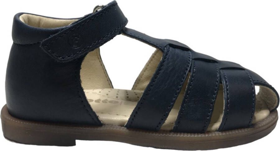 Falcotto Cedric velcro lederen gesloten sandalen navy