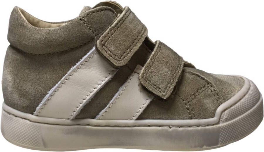 Falcotto Gazer Velcro bumper lederen sneakers taupe