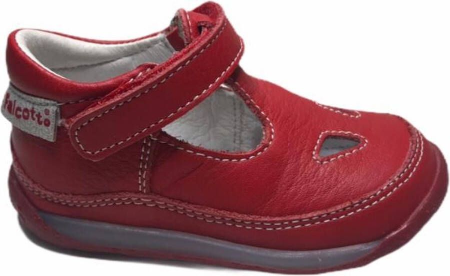 Falcotto gesloten velcro sandaal 422 rood