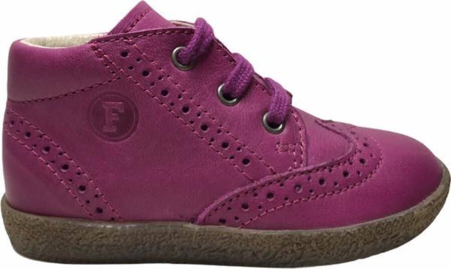 Falcotto oxford lederen veter schoenen 4177 fuxia