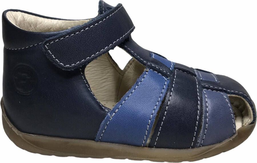 Falcotto velcro effen gesloten lederen sandalen Livingston navy combo - Foto 1