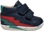 Falcotto velcro lederen sneaker Cayden navy rood groene bliksem - Thumbnail 1