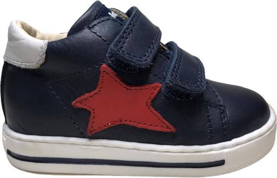 Falcotto velcro rode ster lederen sneaker Sasha navy - Foto 1