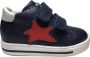 Falcotto velcro rode ster lederen sneaker Sasha navy - Thumbnail 1