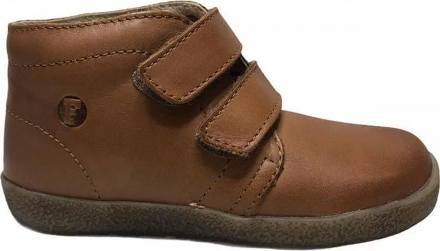 Falcotto velcro's lederen sneakers Conte cognac